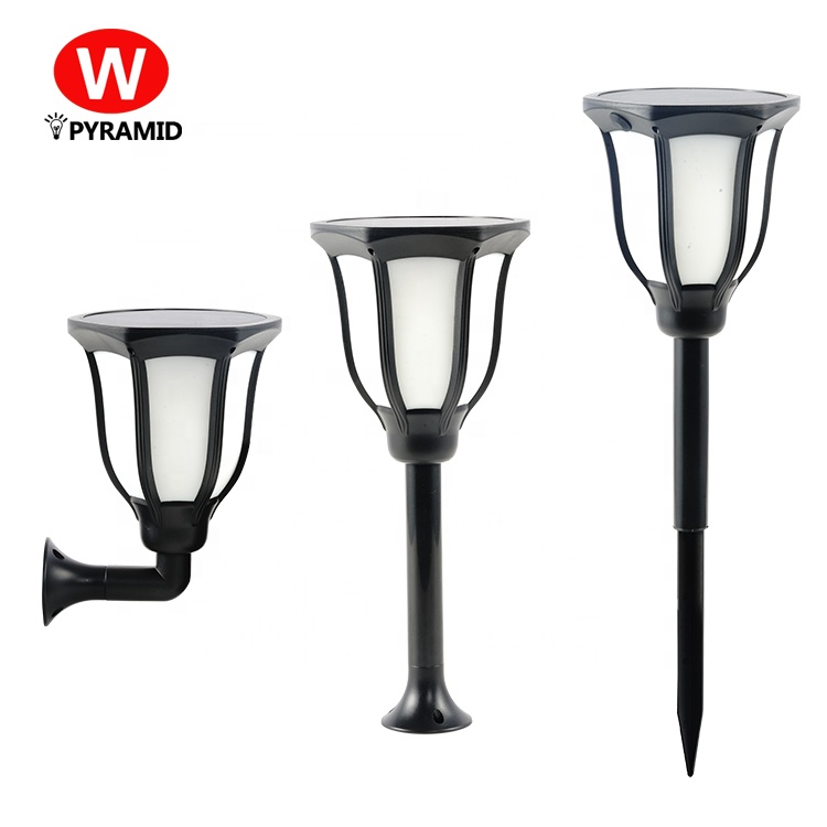 Waterproof outdoor  panel garden light flickering solar flame lights led  lighting lamps for lawn yard