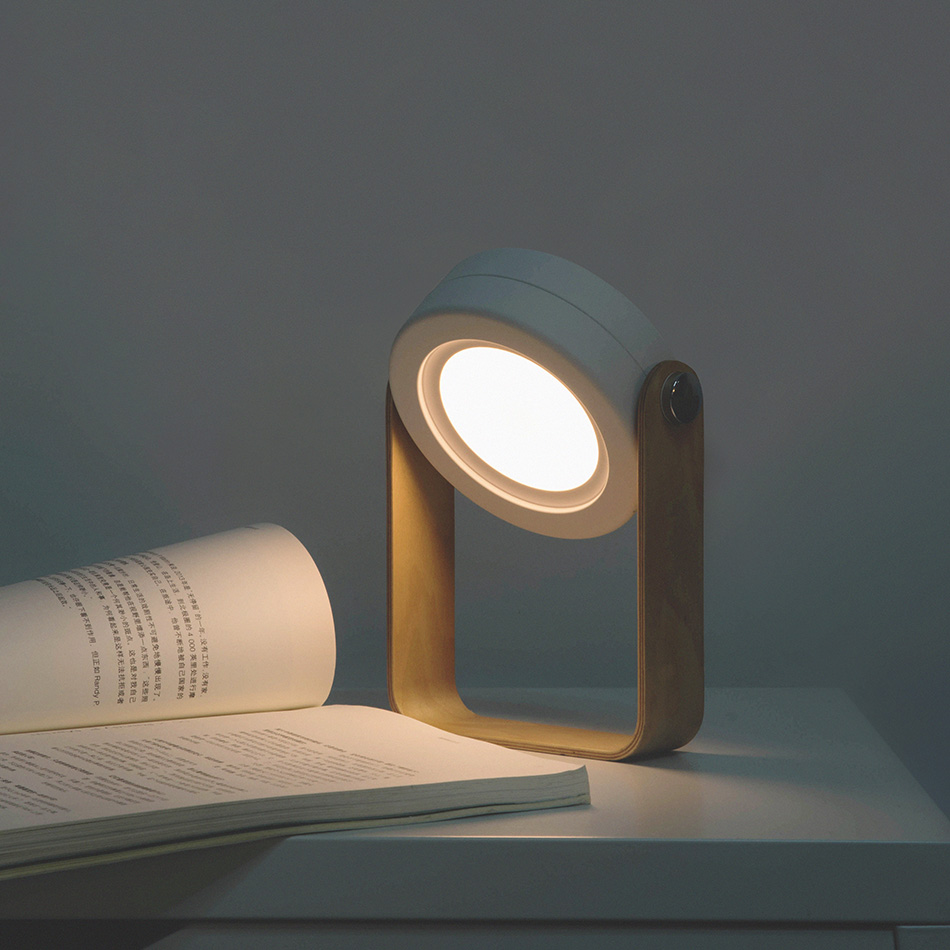 Night light with sensor reading lamp shade