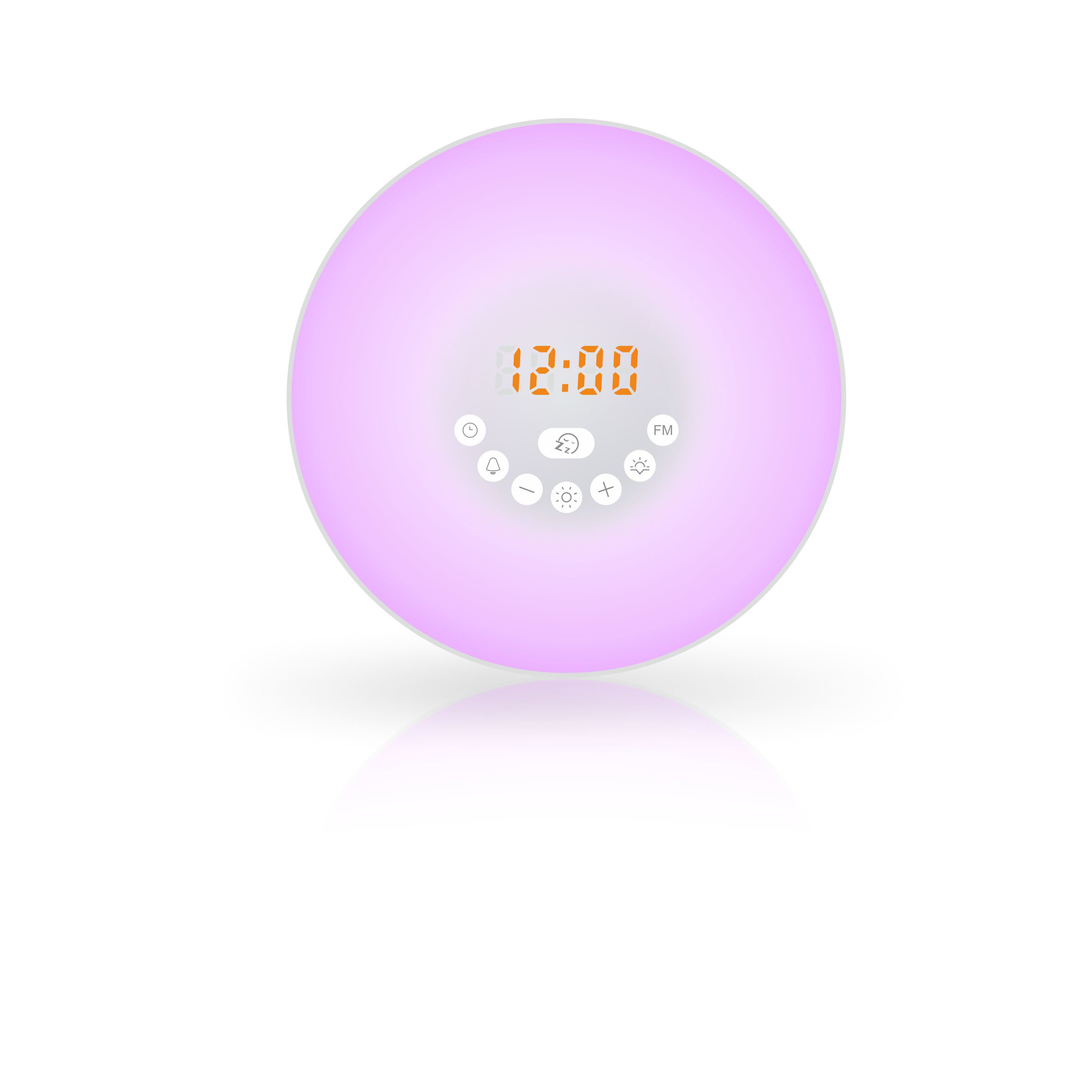 Sunrise Wake Up Light Bedroom Alarm Clock 7 Colors RGB Lighting