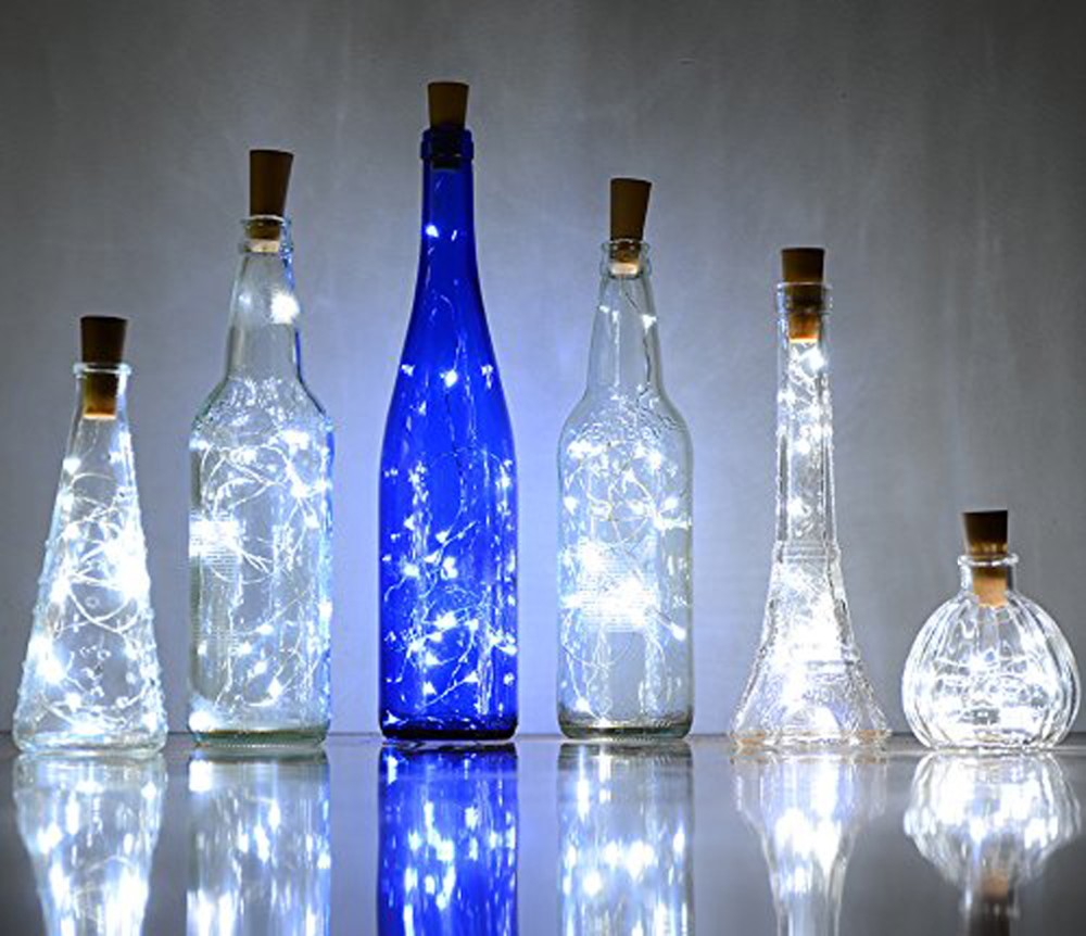 Christmas Party Decoration 2M 20Led Glass Wine LED String Cork Shaped Wine Bottle Stopper Light Lamp