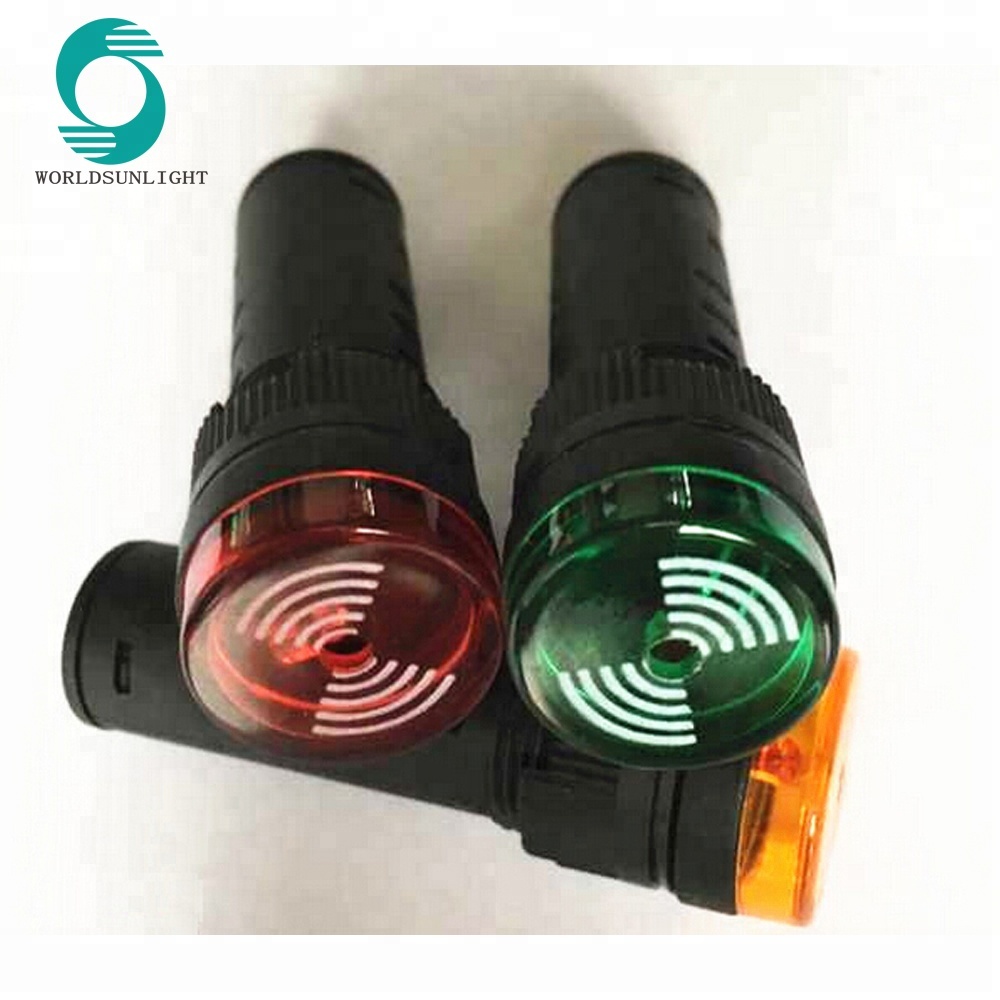 AD16-16SM 16mm dc/ac indicator flashing led buzzer with light