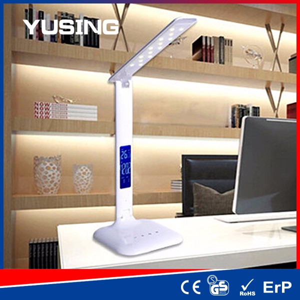 Decoration Rechargeable Touch Reading Table Light Eye-Care Led Desk Lamp Usb With Clock