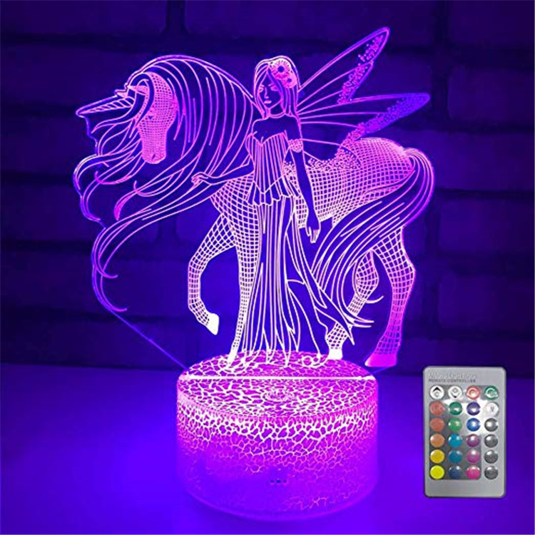 Remote control 3D moon lamp simple Outlet Carry Bunny Princess Night Light