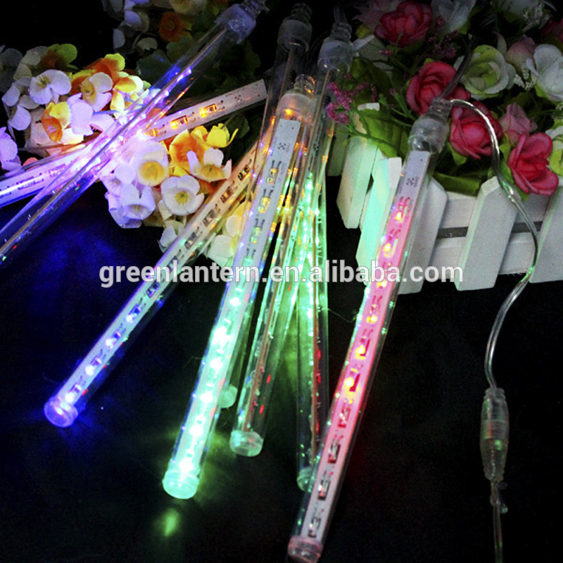 Christmas Valentine Holiday Tree Garden Decoration Energy Saving 30cm 8 Tube Meteor Shower Rain Tube Snowfall LED Light