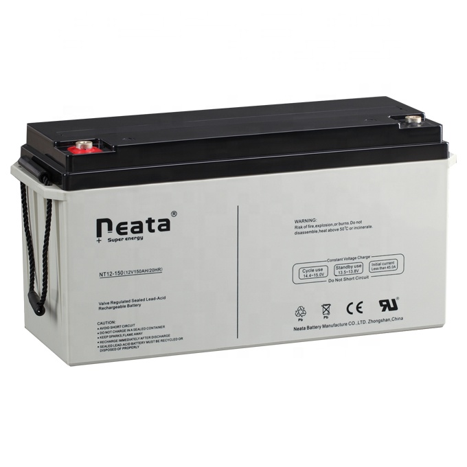 High rate battery 12V150Ah deep cycle rechargeable lead acid battery in solar