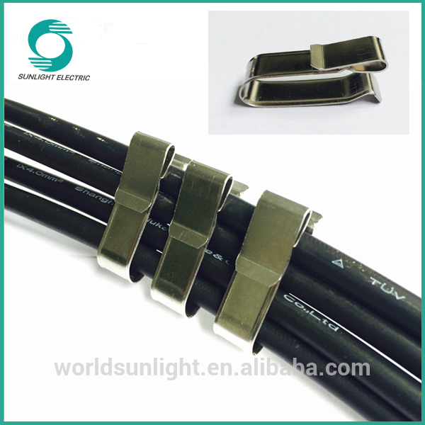 good quality stainless steel PV solar cable clamp