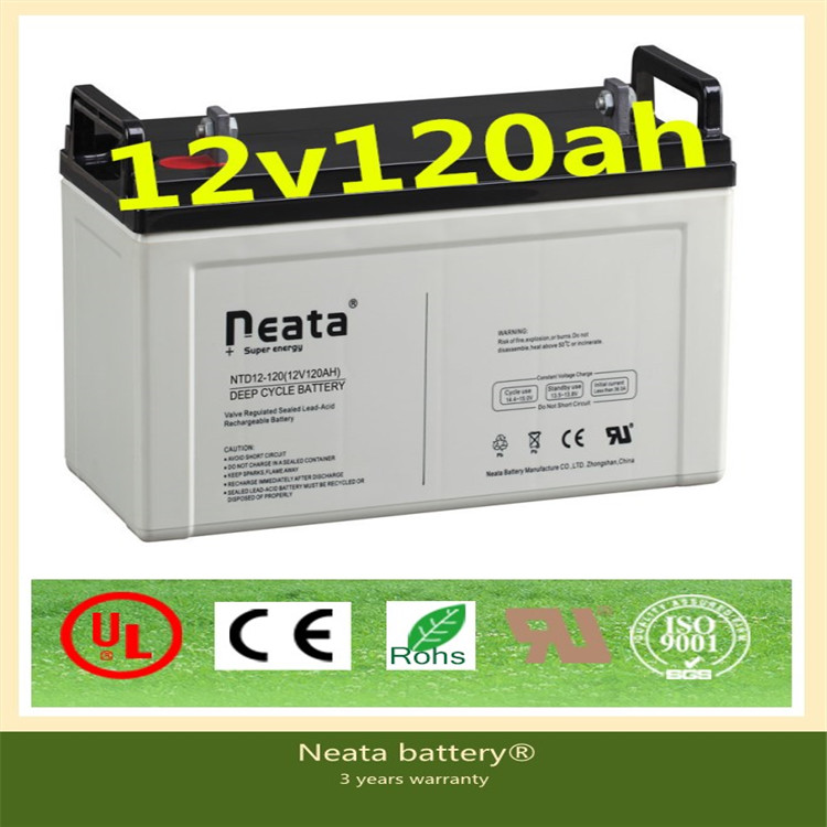 Neata Guangdong Batteries solaires 12V 120ah gel VRLA battery high capacity home uses  for solar power system