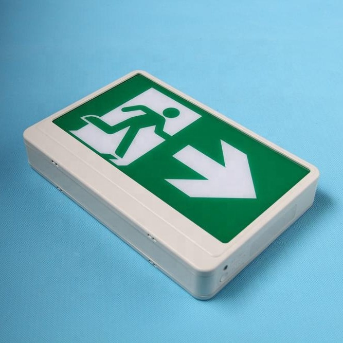 High quality wide voltage 220-240V customized  exit sign led emergency light with ABS and PC sign with running man