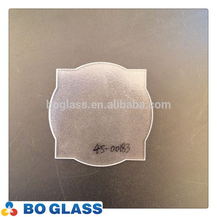 Tempered spread glass lens with sandblasted for indoor lighting