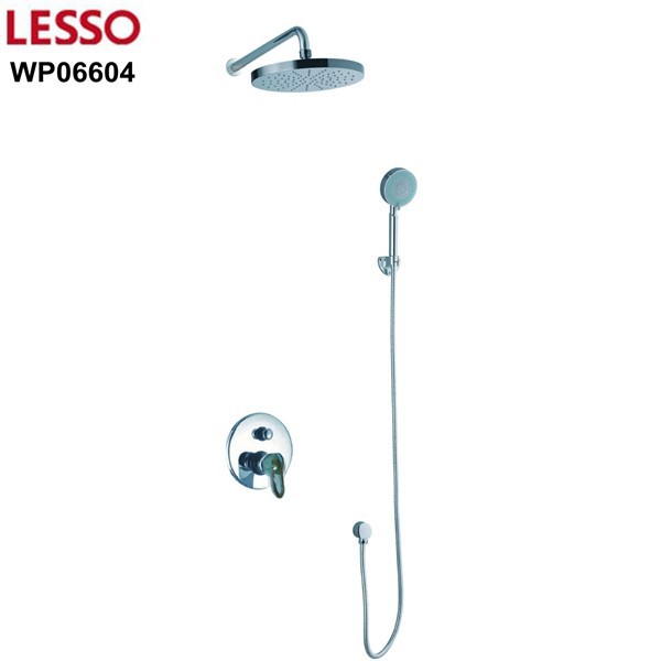 WP06604 LESSO bathroom concealed shower mixer dual handle hand shower