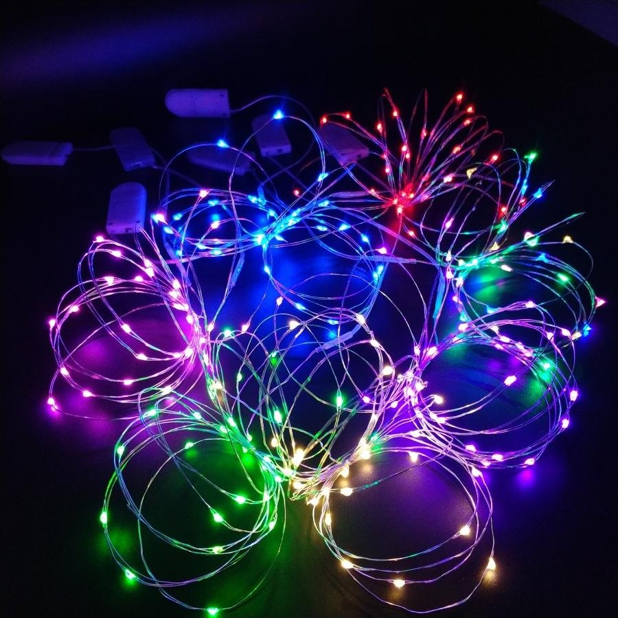 1 meter CR2032 Button Battery Operated Star String Lights, Rice Light for Christmas/Party/Wedding/Exhibition