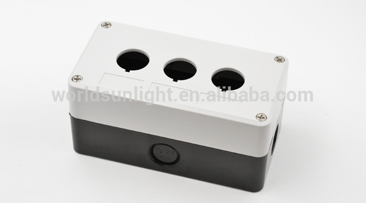 IP67 XLB-3A-WG 3 hole electrical push button control switch box/enclosure for three holes