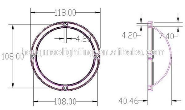 inside reflector gasket 30-120w led focus lens led high bay light light lens 120mm