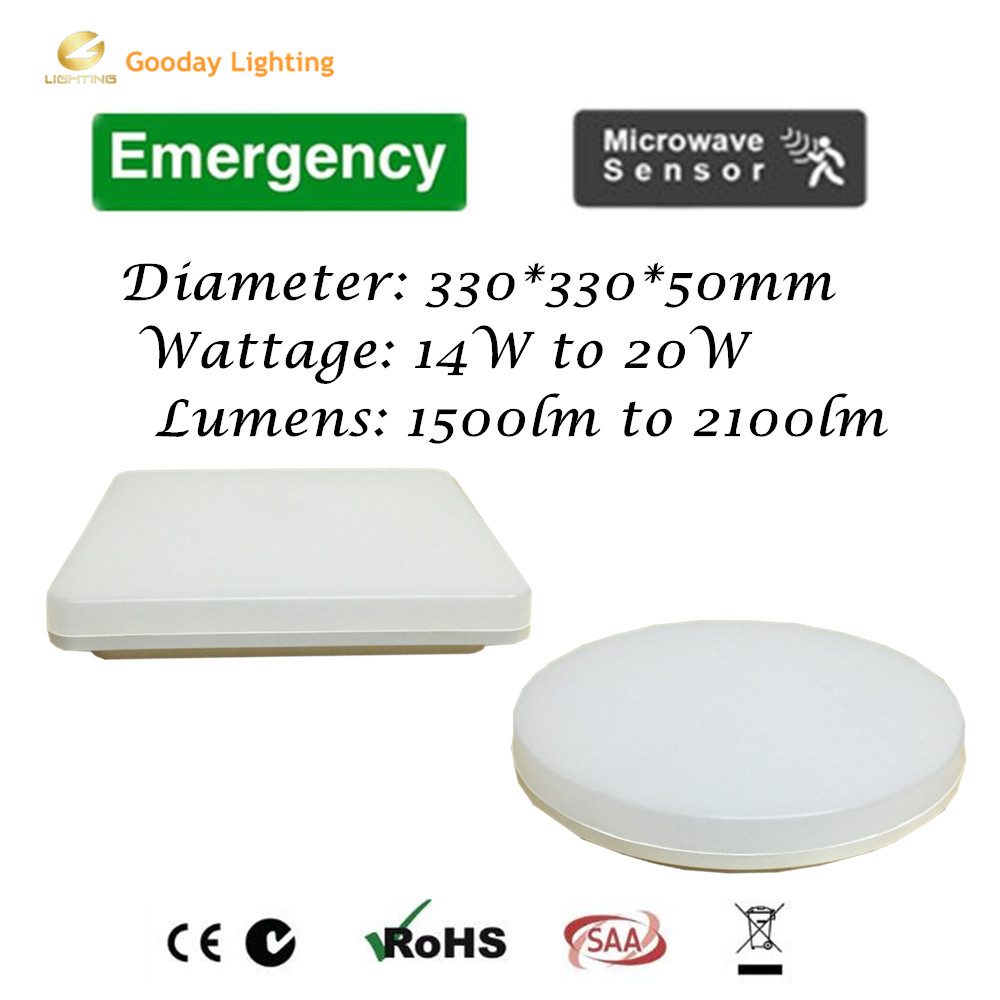Indoor Ultrathin 15w Ceiling led light with 3hours Emergency lamp