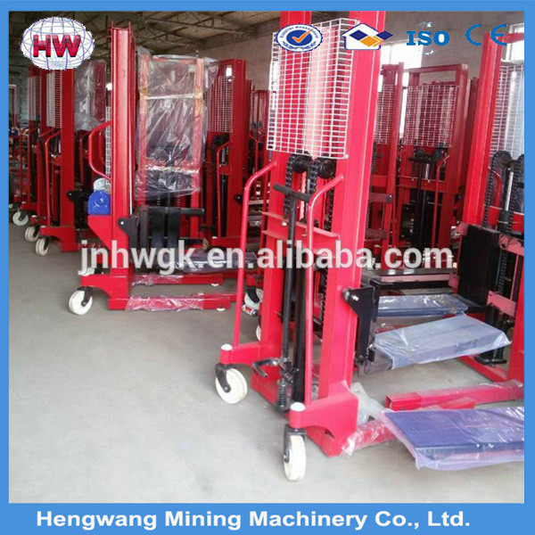 1 ton 2 ton hydraulic manual hand lift stacker forklift