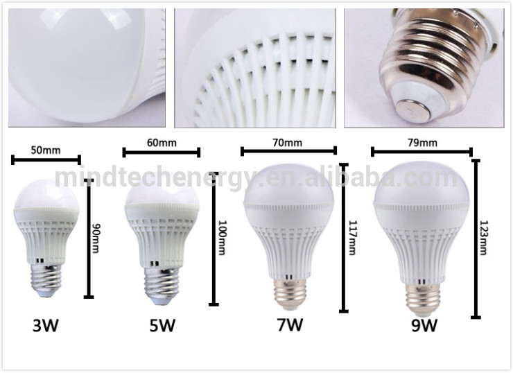 7w indoor light bulbs led E27