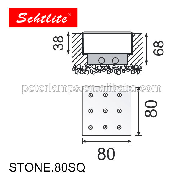 STONE China Factory Price Quality Outdoor 80mm 100mm square no broke LED Brick Light