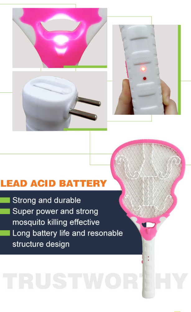 good quality powerful rechargeable cute electric mosquito swatter for sale