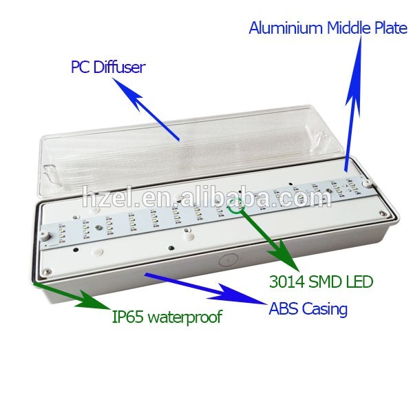 LED Rechargeable Emergency Light IP65 Escape Emergency Light