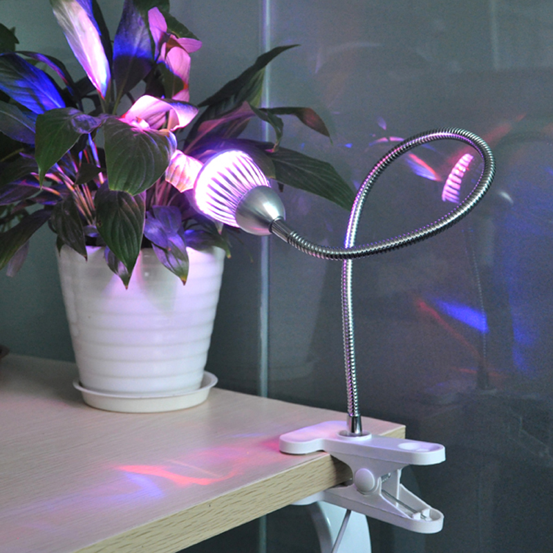 5W Clip Desk Lamp Led Grow Light Indoor Plant Lamp Light for Office with 360 Degree Flexible Gooseneck Home LED Grow Lights
