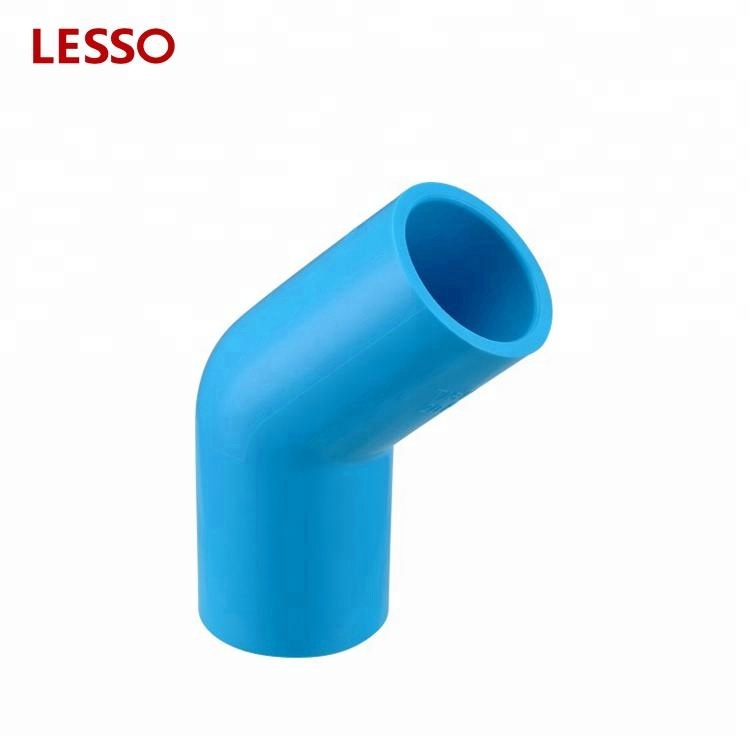 LESSO Thai standard UPVC pipe fittings 45 degree elbow thai standard pipe elbow 45 degree dimensions