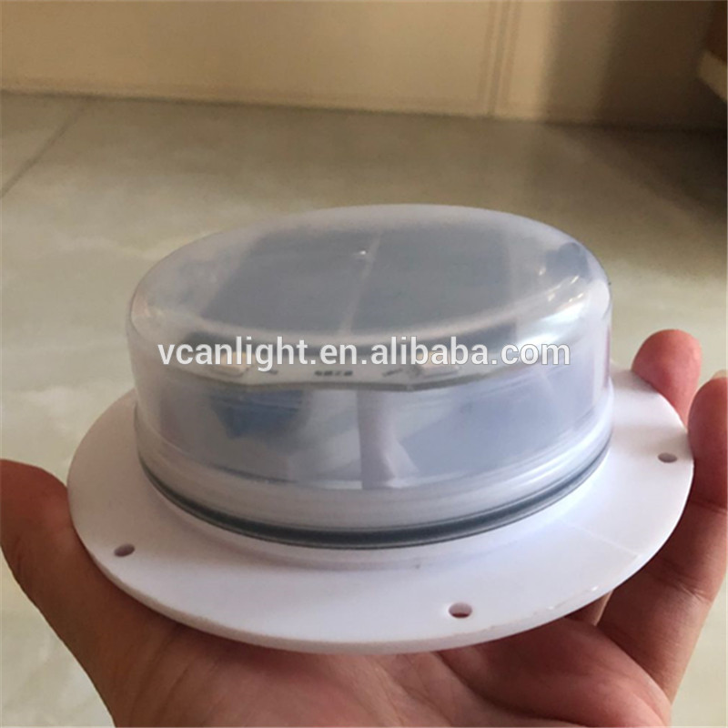 Round small solar house light with rgb 16 colors