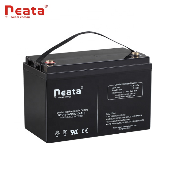 Sealed lead acid  12v100ah deep cycle solar AGM battery