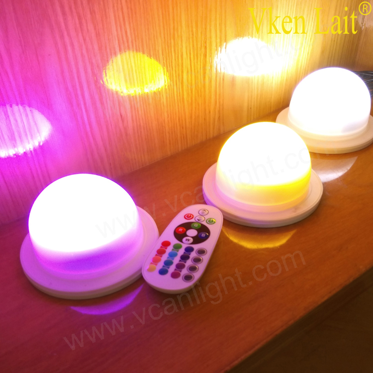 IR Remote Under Table Battery Light for Banquet Table Decoration