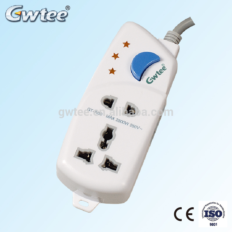 Custom new design 6 outlet rectangle cheap price extension socket GT-N50