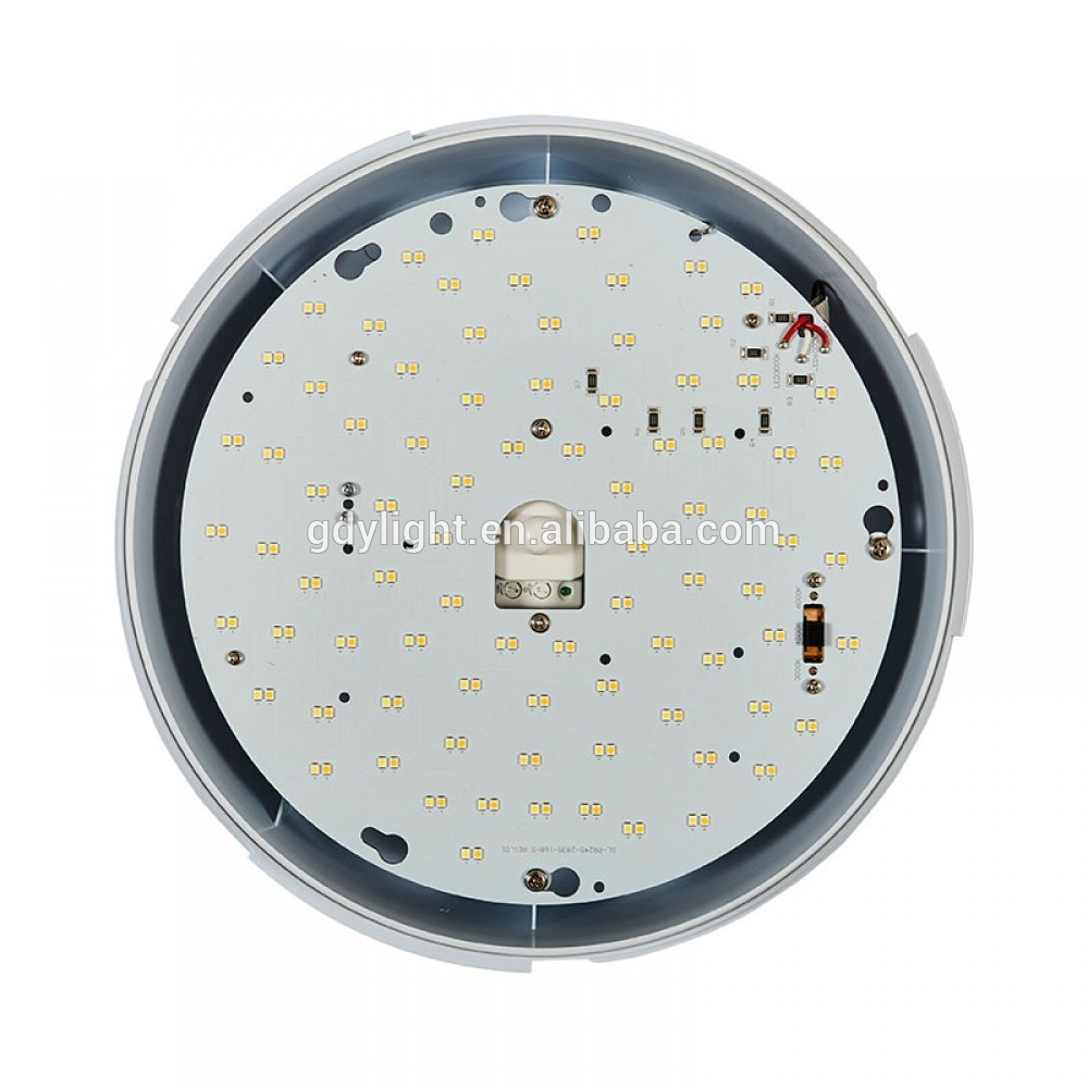 wall surface mount ip54 round 2d motion sensor lighting 14w led