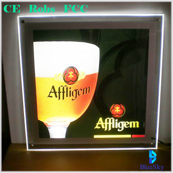 Lighted Up Menu Board LED Advertising Lightbox A2 Acrylic LED Photo Frames acrylic slim LED Advertising beer Light Boxes