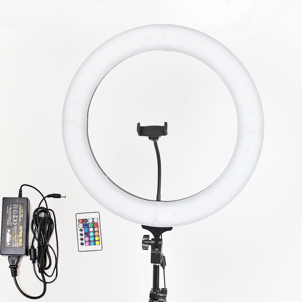 OT-CL 18 Inch dimmable remote controller Full RGB Ring Light With Tripod