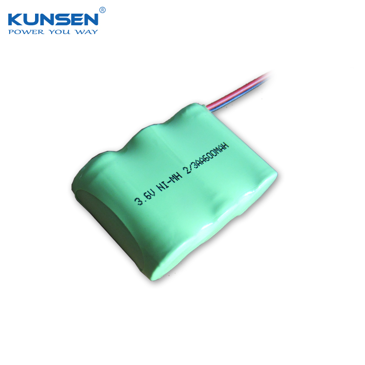 Nimh 3.6V 2/3AA 600mAh battery for led light