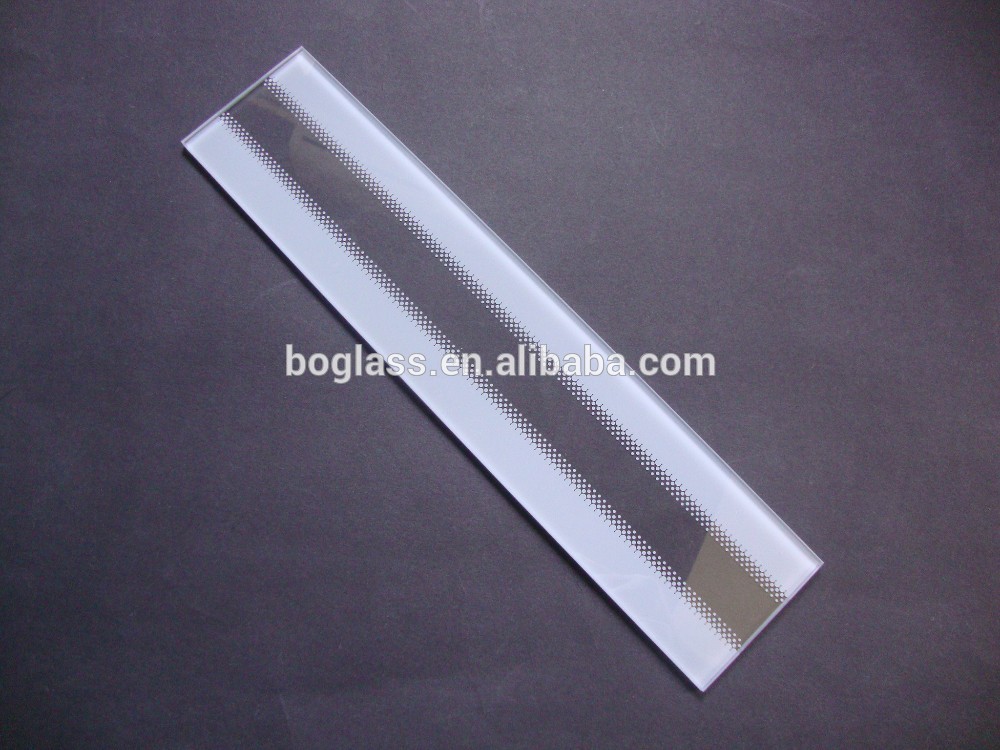 Tempered low iron glass sheet with silkscreen on edge side for lighting use