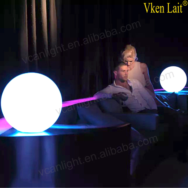 40cm PE Plastic white colourful LED Ball for wedding VC-B400