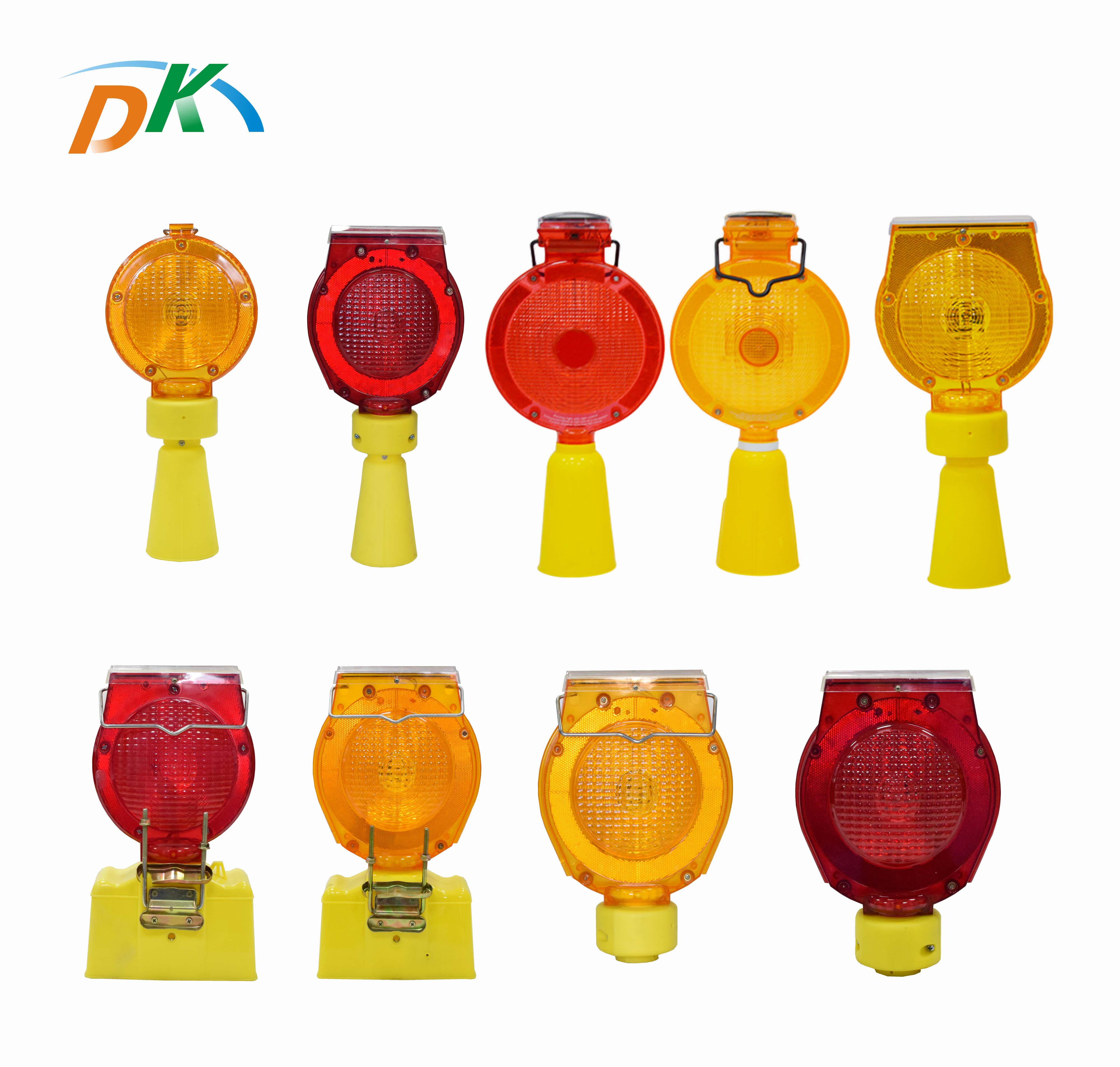 Wholesale Red amber PC Blinker Solar Barricade Warning Light for Outdoor Safety