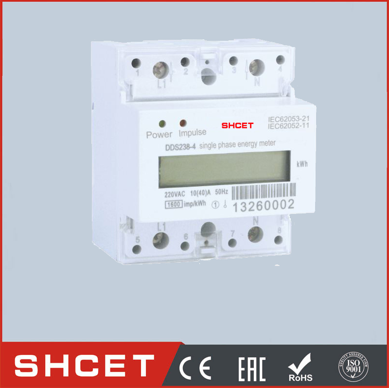 DDS238-2P(Mechanical step register ) Din Rail Type Watt Hour Meter prepaid smart card electricity meter