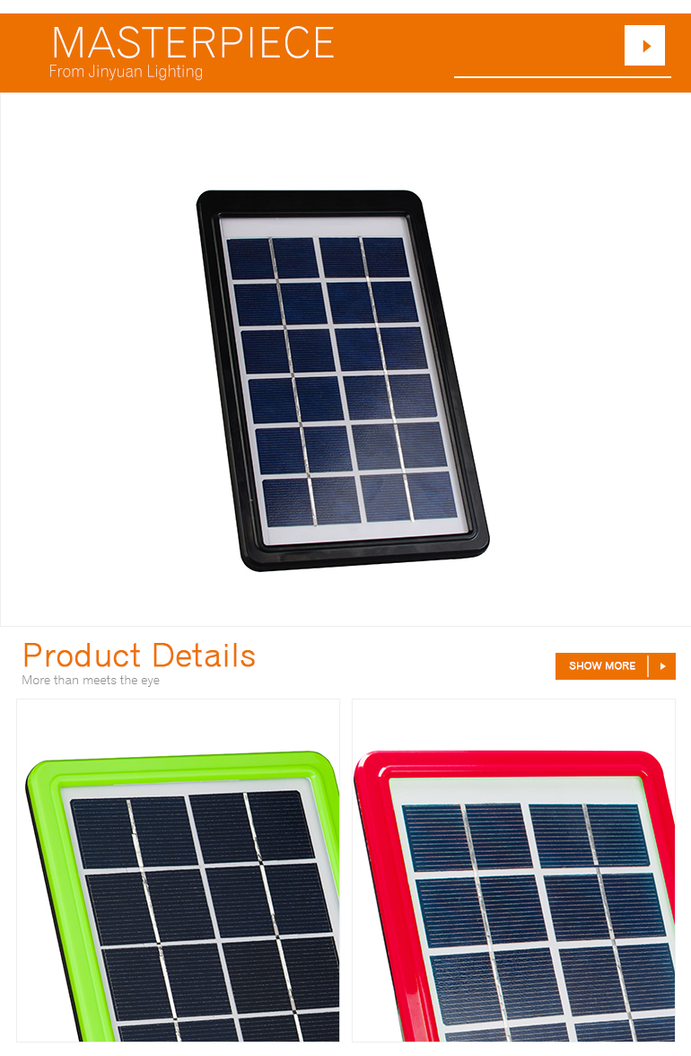 plastic frame charger controller 6v 3w small portable solar panel