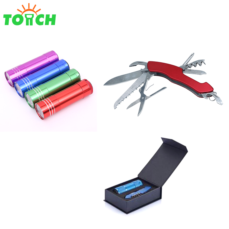 China Suppliers Hot sale Gift Box Mini led flashlight with Knife Tool for Best Promotion Gift