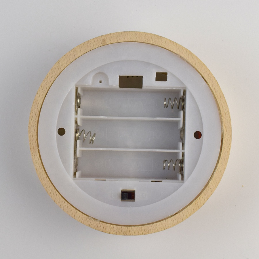 7 Colors Flashing USB Chargeable Wooden Base Customized Acrylic Pattern LED 3D Night Light Sensor