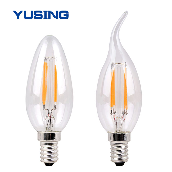 360 Degree 220 Volt LED Light Bulbs,  2W LED Filament Bulb Retro Light