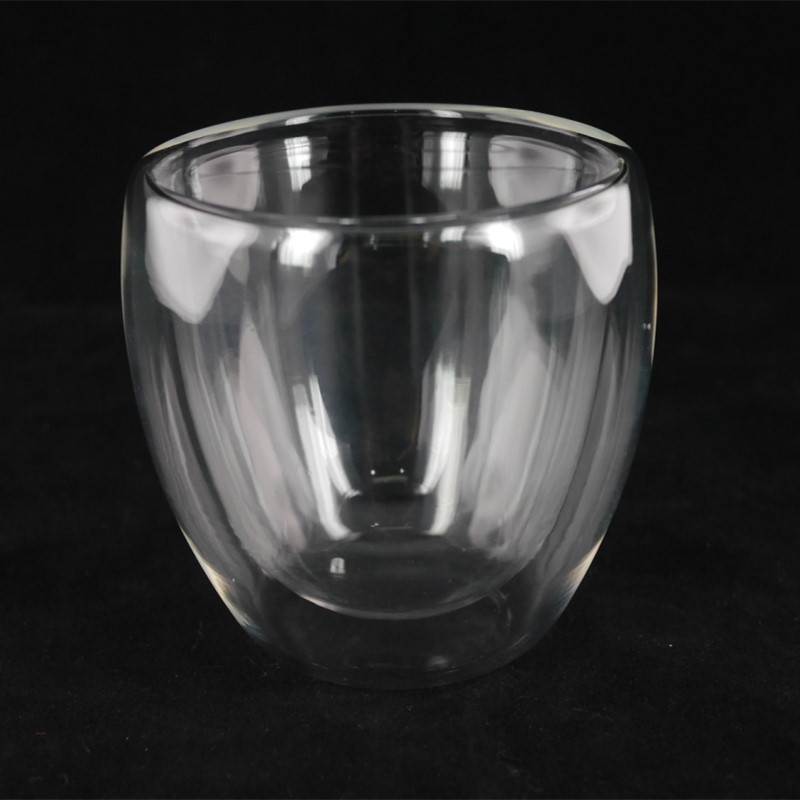 Hand made blown borosilicate(pyrex) double wall glass cup/coffee mug/tea sets /drinking glassware