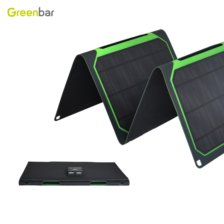 Greenbar factory price 25W high quality waterproof foldable solar panel