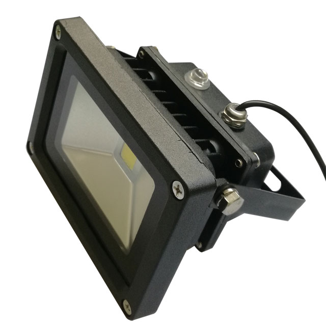 Integrated solar flood light with light control