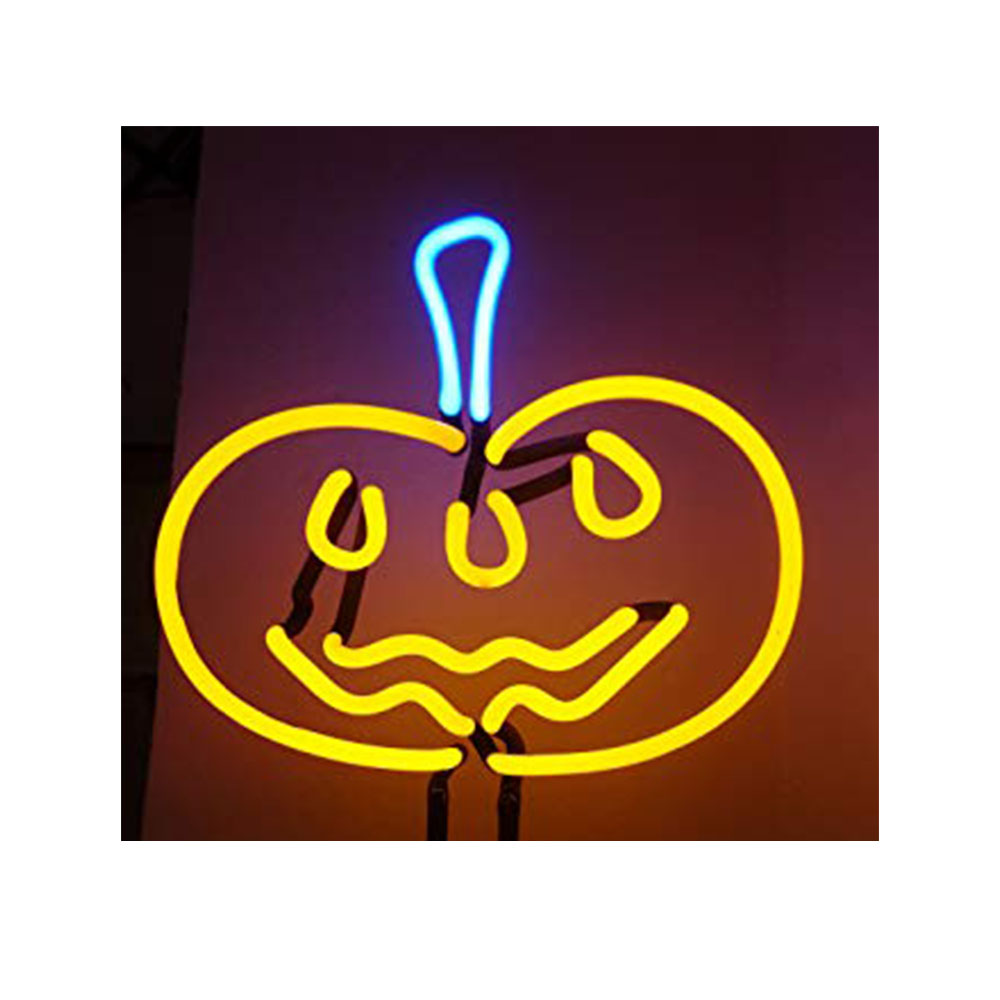 Advertising display neon pumpkin sign Halloween background neon led pumpkin for kids gifts