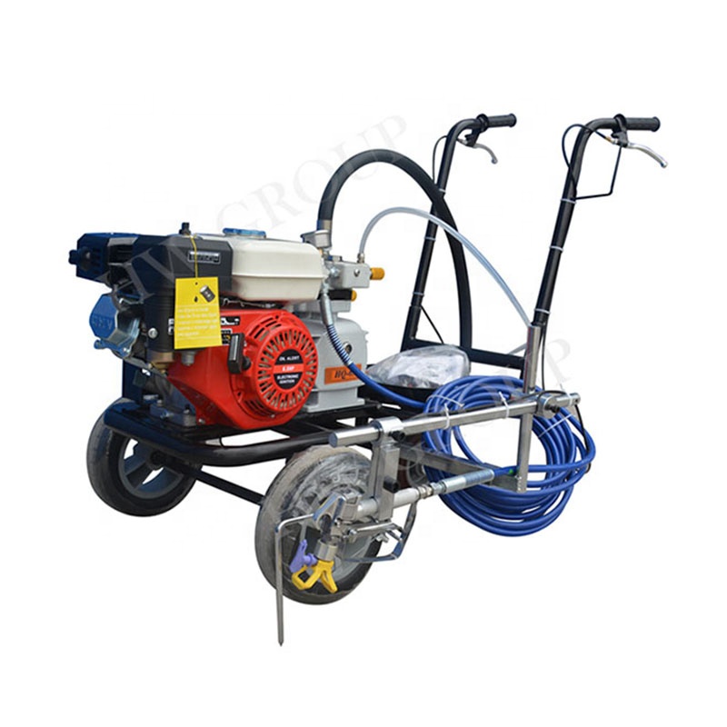 thermoplastic spraying hot melt road lane marking machine
