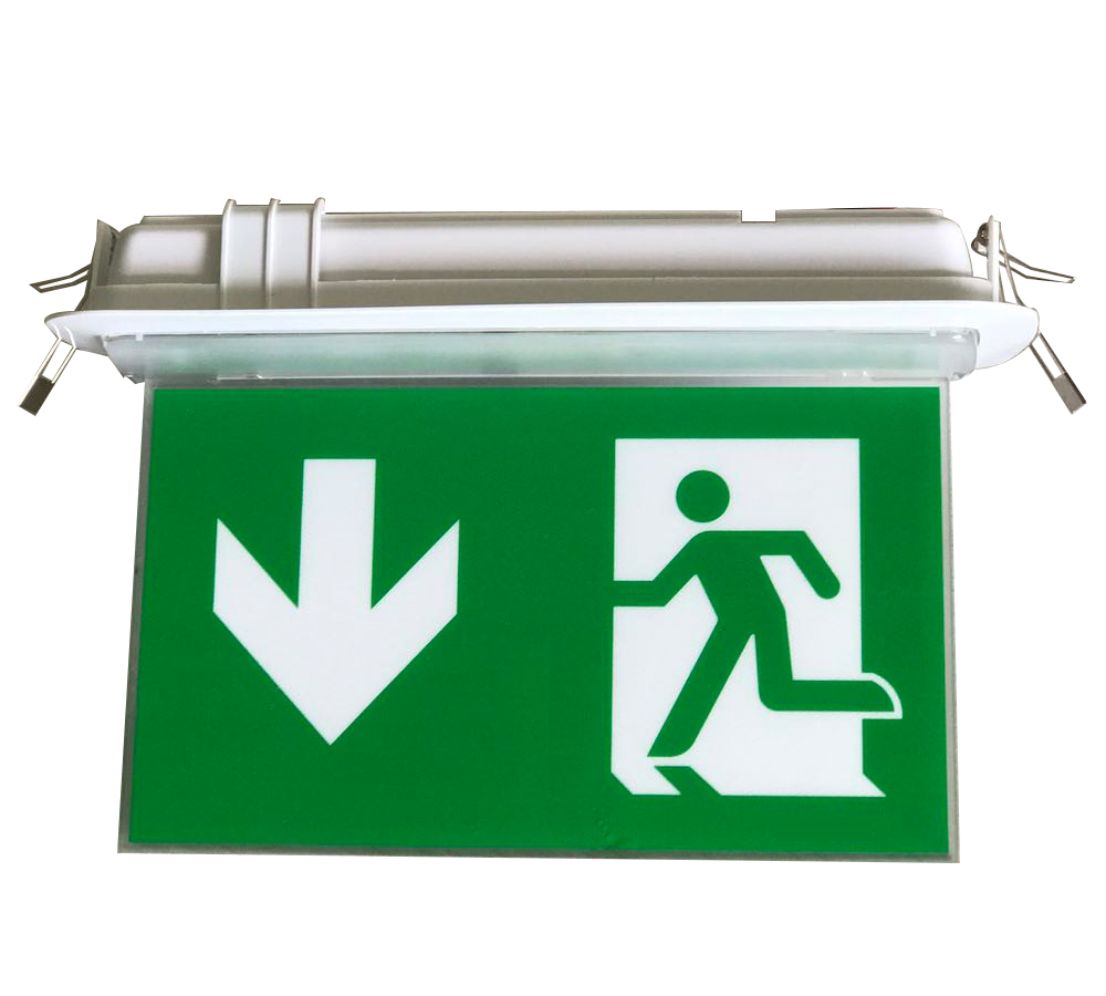 Ceiling Embedded Double-side LED Emergency Exit Sign Light