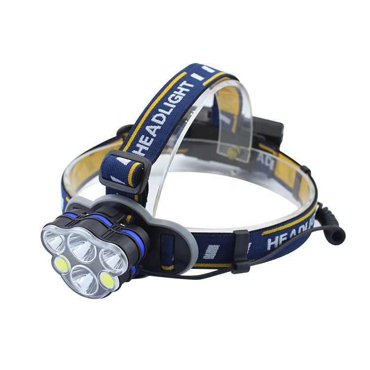 20W High Power 1000Lumens USB Rechargeable Led Headlamp for Camping Running With Red Light