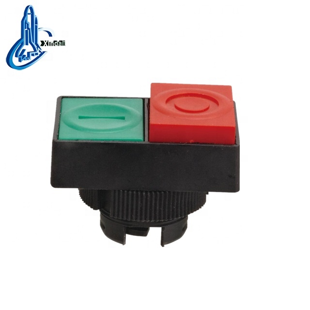 good quality ip65 red and green double-head push button switch head IP40 LAY5-EL84