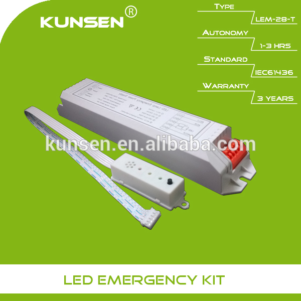 Emergency lighting pack module with self-contained